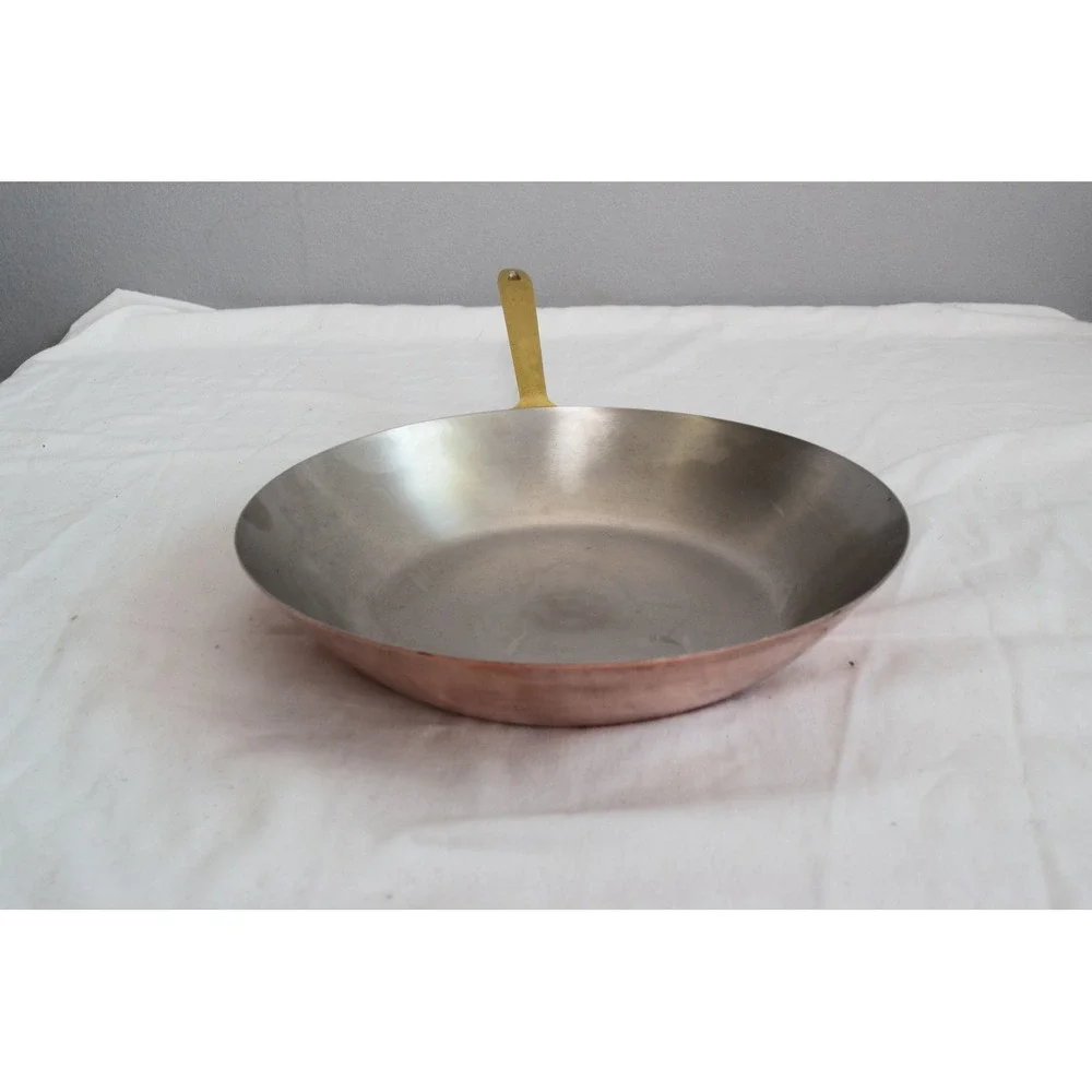 Paul Revere Copper Skillet 10in Bicentennial 1776-1976 Brass Handle